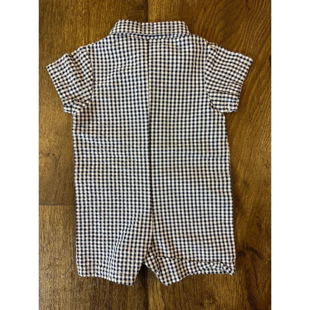 Goodlad Baby Outfit‎ Boy 6 Months Embroidered Nautical Gingham Romper Summer